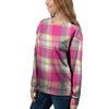 Pink Plaid Tartan Print Women's Sweatshirt-grizzshop