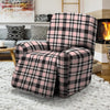 Pink Plaid Tartan Recliner Cover-grizzshop