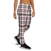 Pink Plaid Tartan Women's Joggers-grizzshop