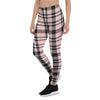 Pink Plaid Tartan Women's Leggings-grizzshop