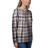 Pink Plaid Tartan Women's Sweatshirt-grizzshop