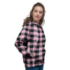 Pink Plaid Women's Hoodie-grizzshop