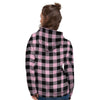 Pink Plaid Women's Hoodie-grizzshop