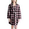 Pink Plaid Women's Robe-grizzshop