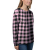 Pink Plaid Women's Sweatshirt-grizzshop