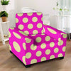 Pink Polka Dot Armchair Cover-grizzshop