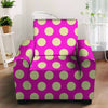 Pink Polka Dot Armchair Cover-grizzshop