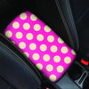 Pink Polka Dot Car Console Cover-grizzshop