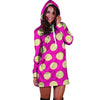 Pink Polka Dot Hoodie Dress-grizzshop