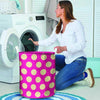 Pink Polka Dot Laundry Basket-grizzshop