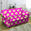 Pink Polka Dot Loveseat Cover-grizzshop