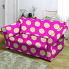 Pink Polka Dot Loveseat Cover-grizzshop