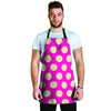 Pink Polka Dot Men's Apron-grizzshop