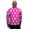 Pink Polka Dot Men's Bomber Jacket-grizzshop