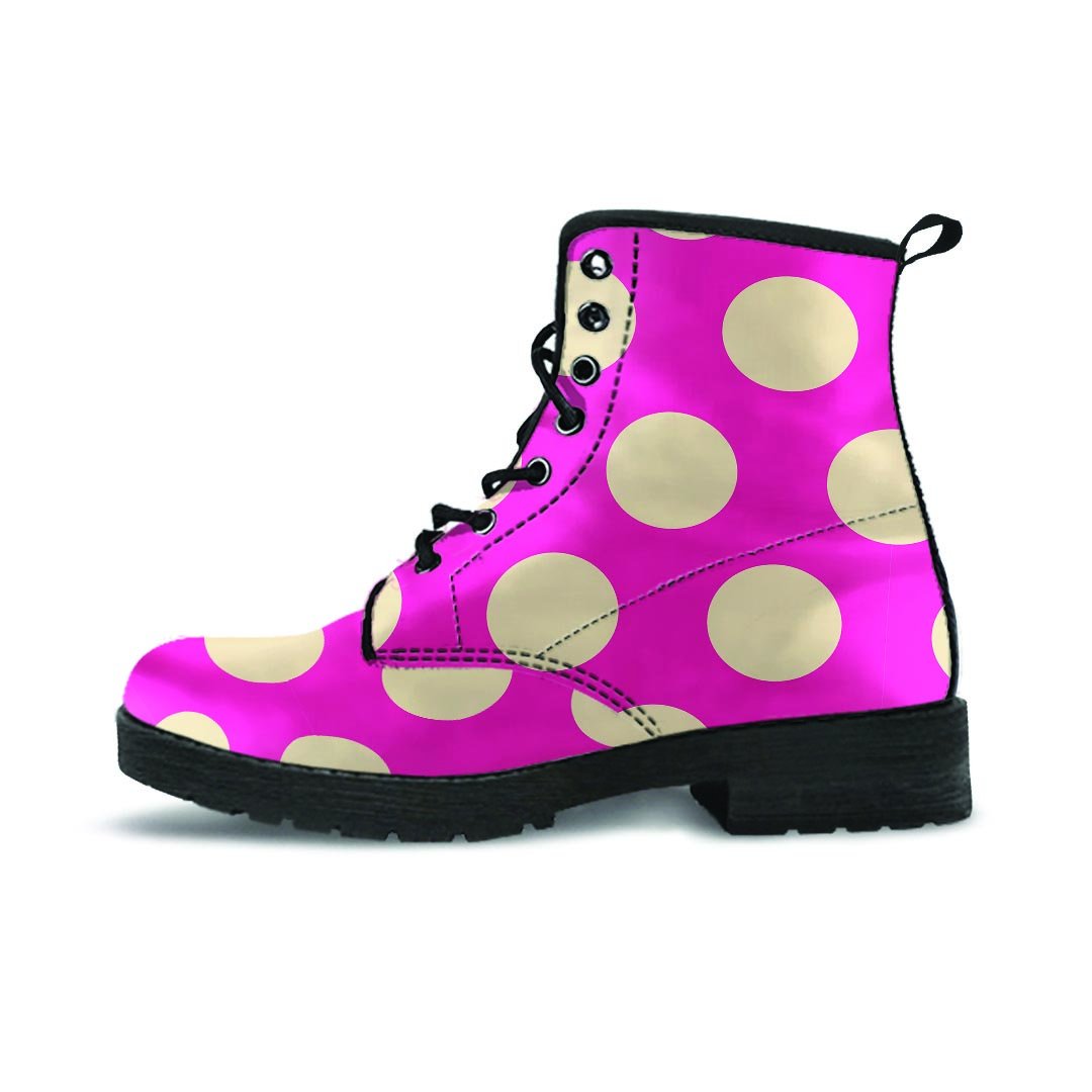 Pink Polka Dot Men's Boots-grizzshop