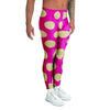 Pink Polka Dot Men's Leggings-grizzshop