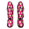 Pink Polka Dot Muay Thai Shin Guard-grizzshop