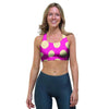 Pink Polka Dot Sports Bra-grizzshop