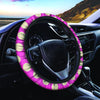 Pink Polka Dot Steering Wheel Cover-grizzshop