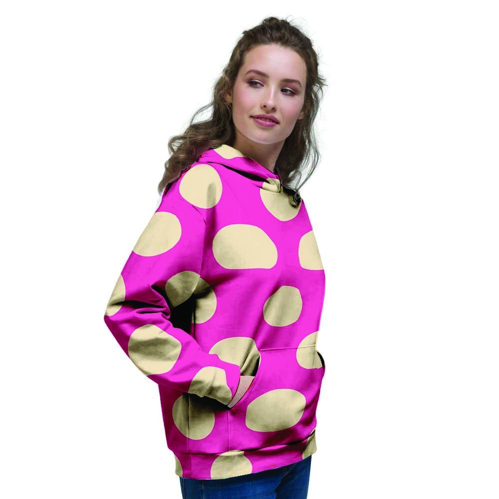 Pink Polka Dot Women's Hoodie-grizzshop