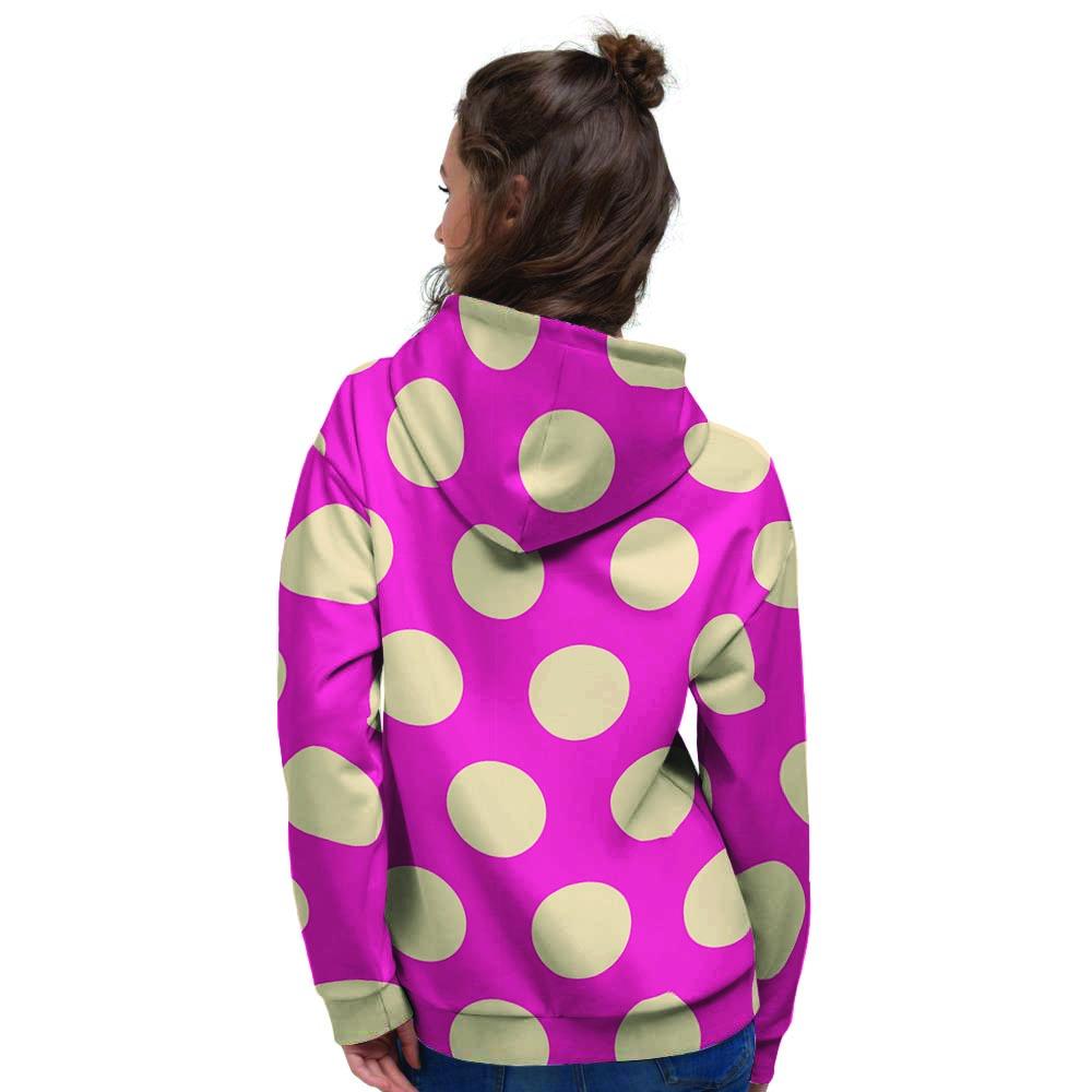 Pink Polka Dot Women's Hoodie-grizzshop