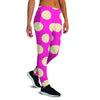 Pink Polka Dot Women's Joggers-grizzshop