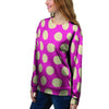 Pink Polka Dot Women's Sweatshirt-grizzshop