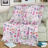 Pink Ribbon Breast Cancer Awareness Pattern Print Blanket-grizzshop