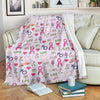 Pink Ribbon Breast Cancer Awareness Pattern Print Blanket-grizzshop