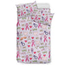 Pink Ribbon Breast Cancer Awareness Pattern Print Duvet Cover Bedding Set-grizzshop