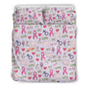 Pink Ribbon Breast Cancer Awareness Pattern Print Duvet Cover Bedding Set-grizzshop