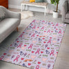 Pink Ribbon Breast Cancer Awareness Pattern Print Floor Mat-grizzshop