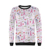 Pink Ribbon Breast Cancer Awareness Pattern Print Women Crewneck Sweatshirt-grizzshop