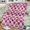 Pink Ribbon Breast Cancer Awareness Print Pattern Blanket-grizzshop