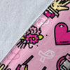 Pink Ribbon Breast Cancer Awareness Print Pattern Blanket-grizzshop