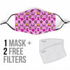 Pink Ribbon Breast Cancer Awareness Print Pattern Face Mask-grizzshop