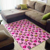 Pink Ribbon Breast Cancer Awareness Print Pattern Floor Mat-grizzshop