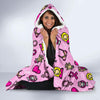 Pink Ribbon Breast Cancer Awareness Print Pattern Hooded Blanket-grizzshop