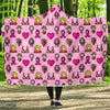 Pink Ribbon Breast Cancer Awareness Print Pattern Hooded Blanket-grizzshop