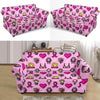 Pink Ribbon Breast Cancer Awareness Print Pattern Loveseat Cover-grizzshop