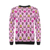 Pink Ribbon Breast Cancer Awareness Print Pattern Women Crewneck Sweatshirt-grizzshop