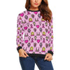 Pink Ribbon Breast Cancer Awareness Print Pattern Women Crewneck Sweatshirt-grizzshop