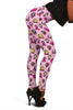 Pink Ribbon Breast Cancer Awareness Print Pattern Women Leggings-grizzshop