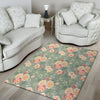 Pink Rose And Peony Floral Floor Mat-grizzshop