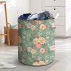 Pink Rose And Peony Floral Laundry Basket-grizzshop