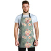 Pink Rose And Peony Floral Men's Apron-grizzshop