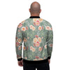 Pink Rose And Peony Floral Men's Bomber Jacket-grizzshop