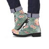 Pink Rose And Peony Floral Men's Boots-grizzshop