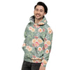 Pink Rose And Peony Floral Men's Hoodie-grizzshop