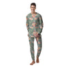 Pink Rose And Peony Floral Men's Pajamas-grizzshop